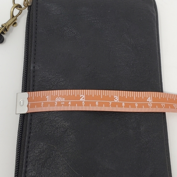 O'NEILL RED TAN WOVEN FABRIC FAUX LEATHER MINI BAG WRISTLET BRASS STUDS BOHO Y2K - Picture 12 of 15